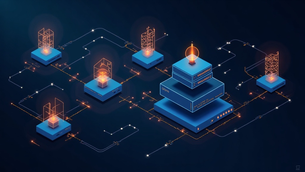 Diagrama de red con firewall, VPN, load balancers y capas OSI